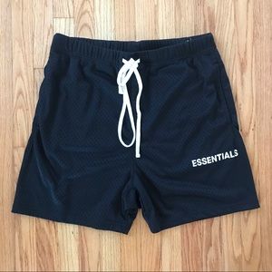 FOG Essentials Black Mesh Shorts